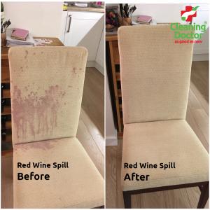 Red Wine Spill Before + After