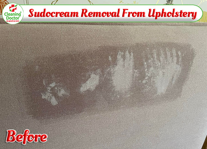 Cleaning Doctor Sudocrem removal from sofa upholstery