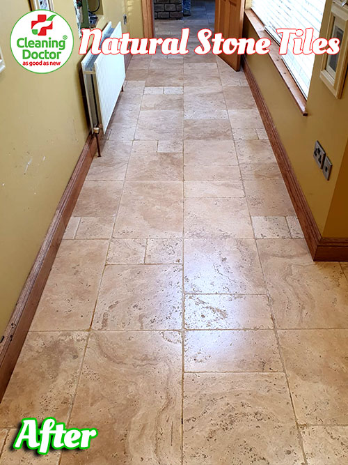 cleaning doctor natural stone tiled floor: after cleaning