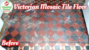 cleaning doctor victorian tiled floor: before cleaning
